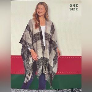 Wool rich cape shawl